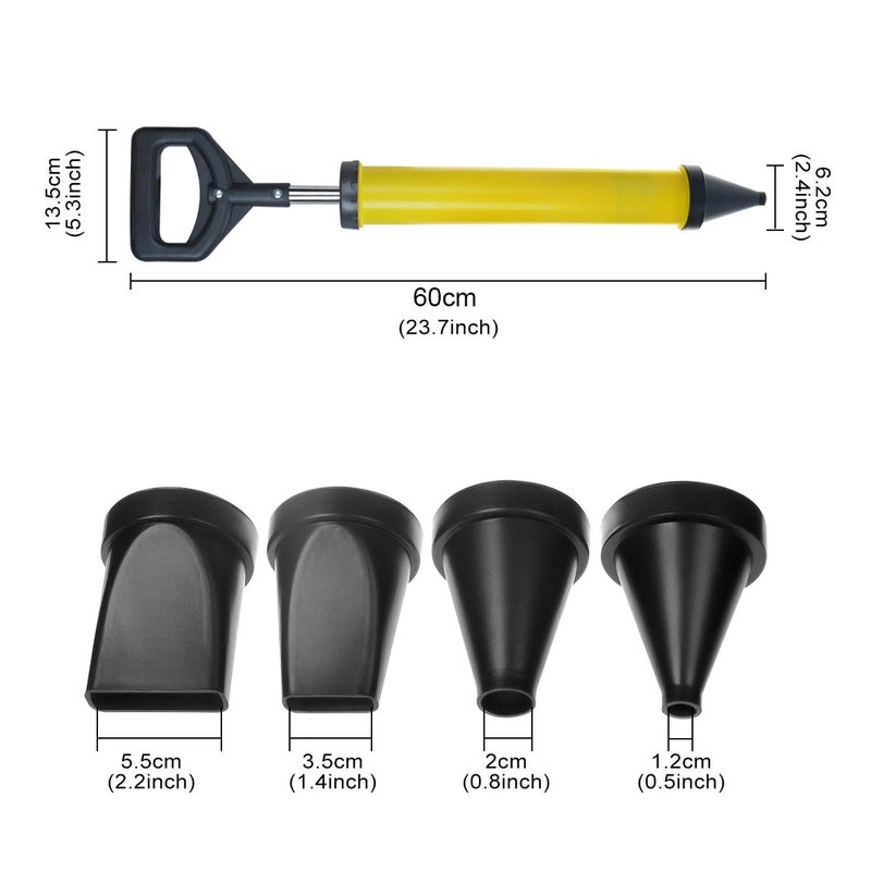 YXQ Grout Caulking Guns Hand Tool Pump with 4 Nozzle for Grouting Stone and Concrete Cement Lime - Image 2